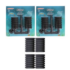 LEECOM 魚缸海綿過濾器 IF-732 2入 + 補充用海綿 4入 組, 1套