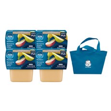 거버 과일퓨레 226g x 4p + 에코백, 바나나 + 사과 + 배 혼합맛, 1세트