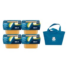 거버 과일퓨레 112g x 4p + 에코백, 배맛, 1세트