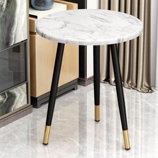 가팡 대리석 화장대 원형 의자, 화이트 CAA07421