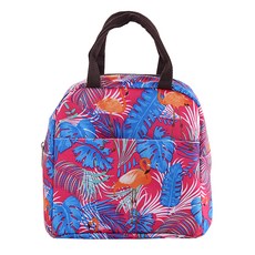 I Love Home 熱帶風格午餐袋, 紅色紅鶴