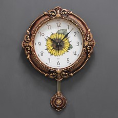 高個子時鐘 靜音 Dettua 向日葵掛鐘 kcp061, 混合色