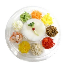 10格PET圓形配菜盒, 1件, 20個