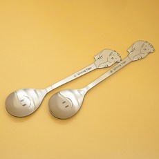 老虎造型兒童湯匙組, 混色, 2入