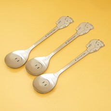 老虎造型兒童湯匙組, 混色, 3入