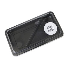 2格對角餐盒 GS-59-1 100入+手工製作貼紙 白色 100入, 1套