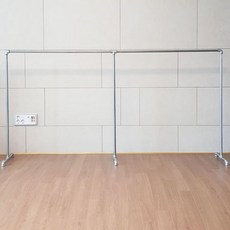 이믹스 2단 파이프행거 2300 x 1180 mm, 실버