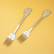 Table Art 韓國製 眨眼老虎 兒童叉子, 混色