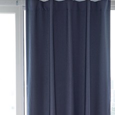 雙層素色遮光窗簾, 深藍