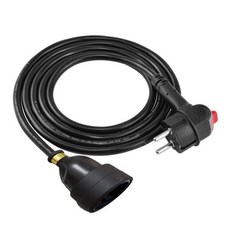 現代電器開關延長線 黑色 16A 1孔, 3m, 1個