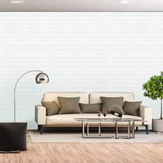 홈앤디자인 프리미엄 접착식 단열 폼블럭 대형롤, 화이트