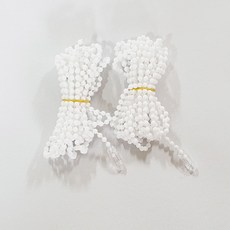 G&G 百葉窗 垂直簾 轉向拉繩 320cm 2入 + 連接扣 2入, 白色, 1套