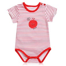 그린베베 사과랑 여름 반팔 바디슈트