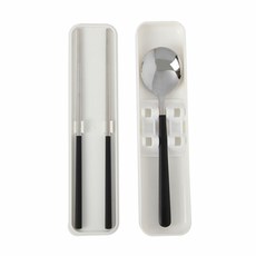 烹飪家用便攜勺子+筷子+盒子套組, 白色的, 1套