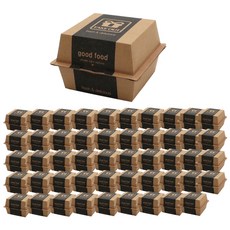 PACKAGE HERO 漢堡牛皮絲帶紙包裝盒 JCR-50, 50個