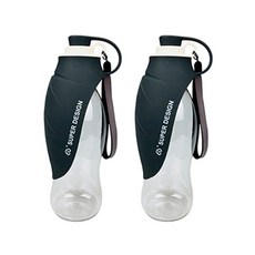 Super Pets Block Mart 簡單便攜寵物水壺 580ml, 隨機發貨, 2個