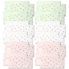 2Youngdesign 愛心圖案鍍金橫式信封袋, 愛心款, 24入