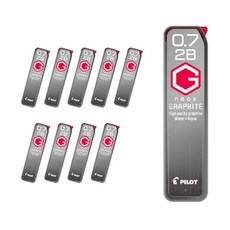 PILOT 百樂 石墨筆芯 HRF7G-20 2B, 0.7mm, 10盒