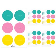 indi.k Hello萊姆套組標籤 6入, 混合色, 20件