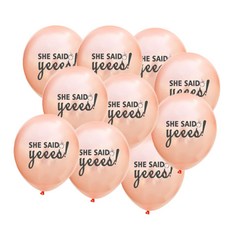 she said yeees 香檳派對氣球 10入, 混合色, 3個