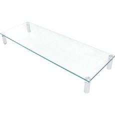 넷메이트 다용도 강화유리 듀얼 모니터 받침대 대 NM-GCD03, 클리어, 1개