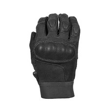 Damascus Gear Nitro Cut Resistant Digital Leather Carbon Tech 纖維指節手套套組 L, 黑色的, 1套