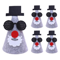 LivingDA 高級毛氈尖頂帽 紳士帽, 混合色, 5個