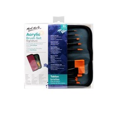 Mont Marte 蒙瑪特 壓克力顏料筆 11入+筆刷袋, 11 種尺寸, 1套