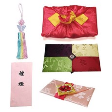 牡丹珊瑚預備紙5種+預備信封套組, 杏, 1套