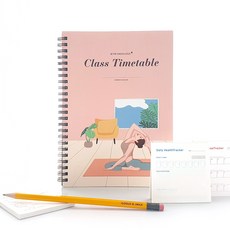 J-Log 班級時間表精裝錄音筆記套裝, 粉色, 1組