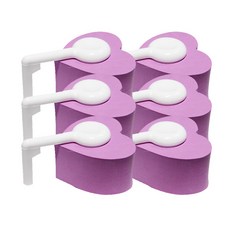 愛心泡棉防撞門擋, 紫色, 6入