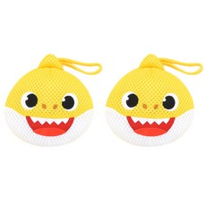 碰碰狐鯊魚寶寶沐浴海綿, 黃色, 2入