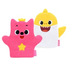 碰碰狐沐浴海綿2入組, 粉色+黃色, 1組