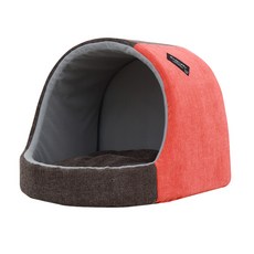 REDPUPPY 寵物畢卡索圓形屋, 雙色櫻桃紅