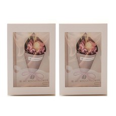 RIVER-GREEN 乾花花束卡點3, 紫色的, 2個