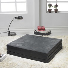 3層折疊式床墊, 皮革黑