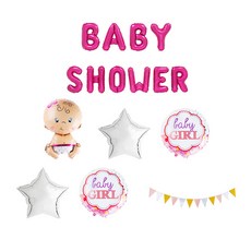 新生兒派對裝飾 歡迎寶寶組合, 粉紅色(女孩), 1套