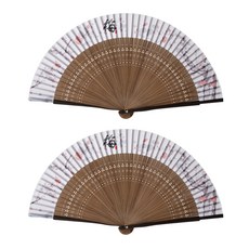 고급 접부채, 매화, 2개