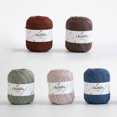 Chablis棉質編織線 60g 5捲, Maple type, 1組