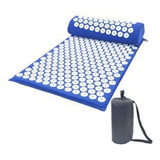 指壓按摩墊+靠墊+包, 藍色