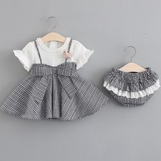 JOY MULTI 大絲帶檢查女孩的大絲帶新生兒一件2套