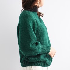 yarna 빅토리아 앤 풀오버 스웨터 뜨개질 DIY패키지, 1세트, 808 그린