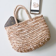 yarna 라탄 코바늘 헤링본백 뜨개질 DIY패키지 L, 1세트, 37번