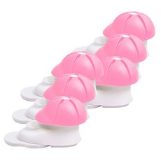 可旋轉帽形防撞門擋, 粉色, 6入