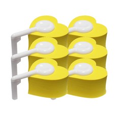 愛心泡棉防撞門擋, 黃色, 6入