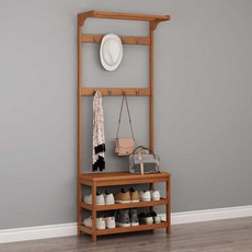 가팡 원목 현관 다목적 간이 옷걸이 700, 우드