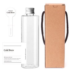 透明PET瓶 250ml AC250+鋁製C瓶蓋 銀色+瓶身標籤經典冷萃+瓶蓋封口標籤+盒子, 10組