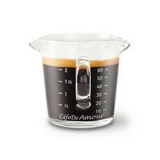 CafeDeAmour 單耳玻璃小量杯 70ml, 混色, 1入