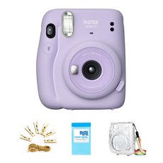instax 拍立得 Instant Camera Lilac Purple mini 11 + Polar case + Photo line + 1-stage 迷你相冊, 迷你 11, 1套