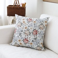 데코토닉 빈티지플라워 디자인 7종 쿠션 커버, A(화이트플라워)